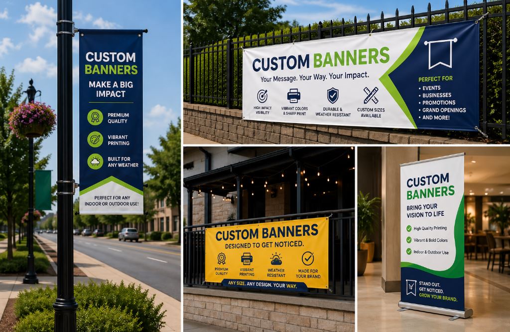 where to place custom banners St. Charles County MO