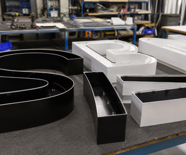 channel letter fabrication in shop